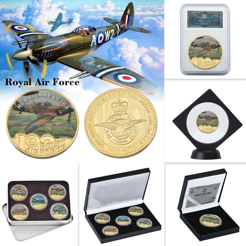 Золотые металлические монеты WR Royal Air Force на 100 юбилей оригинальные копии монет
