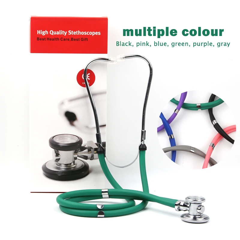 Durable Headed Double Tube Professional Multifunctional Stethoscope Portable Home Use Health Care Medical Auscultation Device
