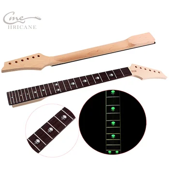 

Hricane 24 Fret Electric Guitar Neck for IBZ Parts Replacement Maple with Rosewood Fretboard Luminous Point Skull Accessories