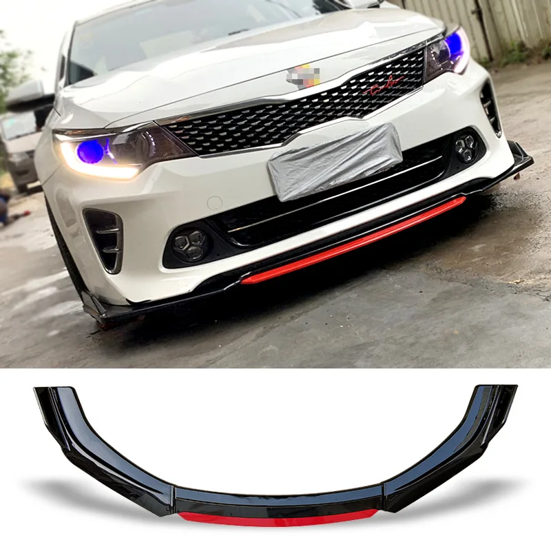 Front Bumper Spoiler Protector Plate Lip Body Kit Carbon Surface Chin Shovel Contrast Color Design For Kia Optima K5 2014-car bumper guards