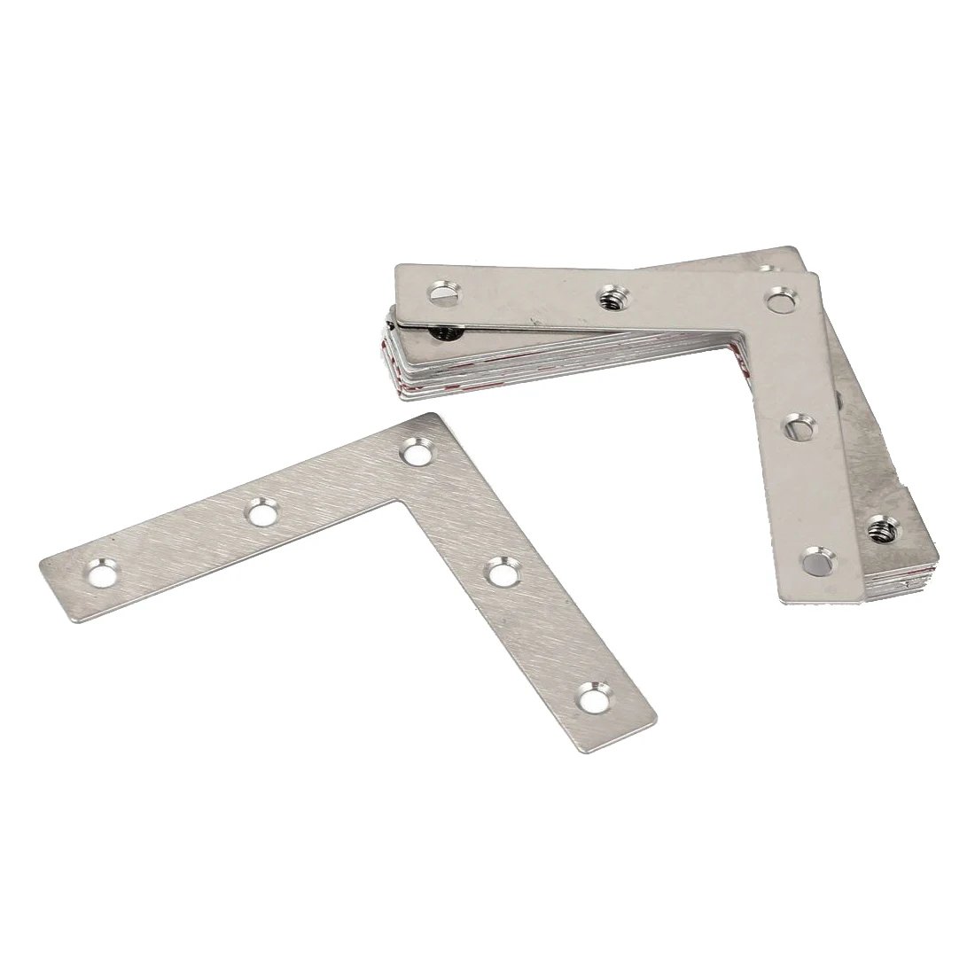 

Hot New 12pcs Angle Plate Corner Brace Flat L Shape Repair Bracket 80x80mm Silver
