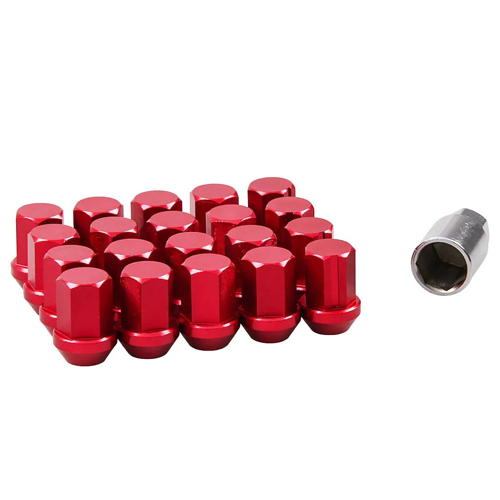 20 Pieces Universal Car M12 1.5 Wheel Lug Nut Aluminium Wheel Bolts