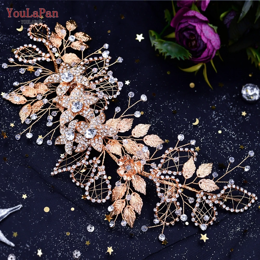 Wedding Alloy Flower Leaf Hair Tiara Headpiece Bridal Headwear