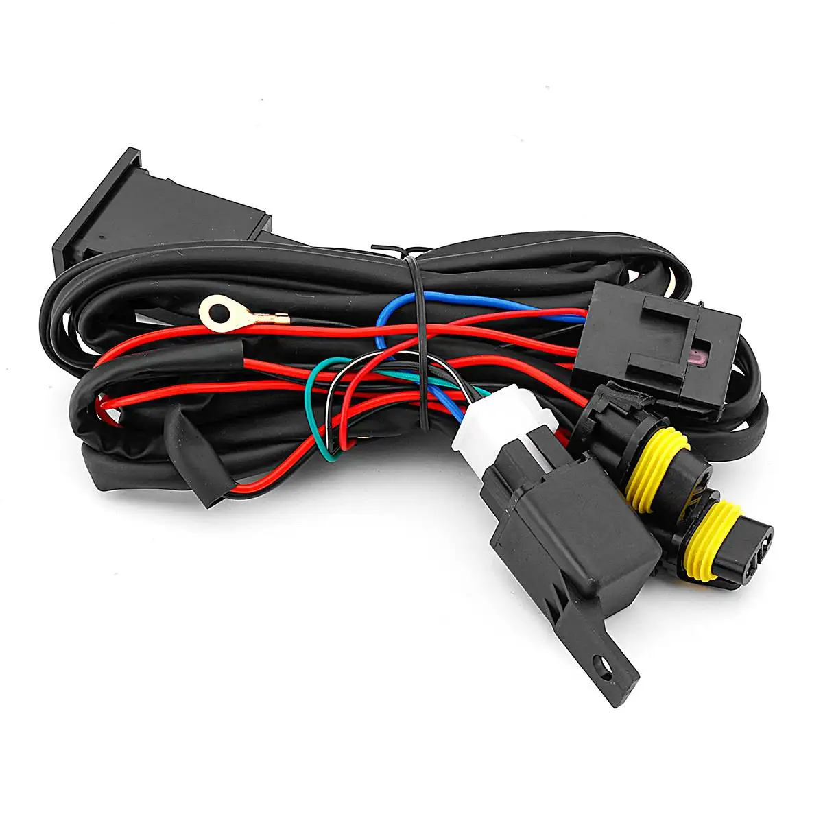 2 шт. светодиодный фонарь с крышкой провода противотуманная фара для Ford Focus S/SE/SEL 2012 2013 переднего бампера дальнего света 4F9Z15200AA