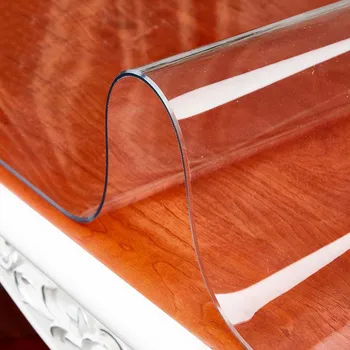 

Soft Glass Tablecloth Transparency PVC Table Cloth Waterproof Oilproof Kitchen Dining Table Cover For Rectangular Table 1.5mm