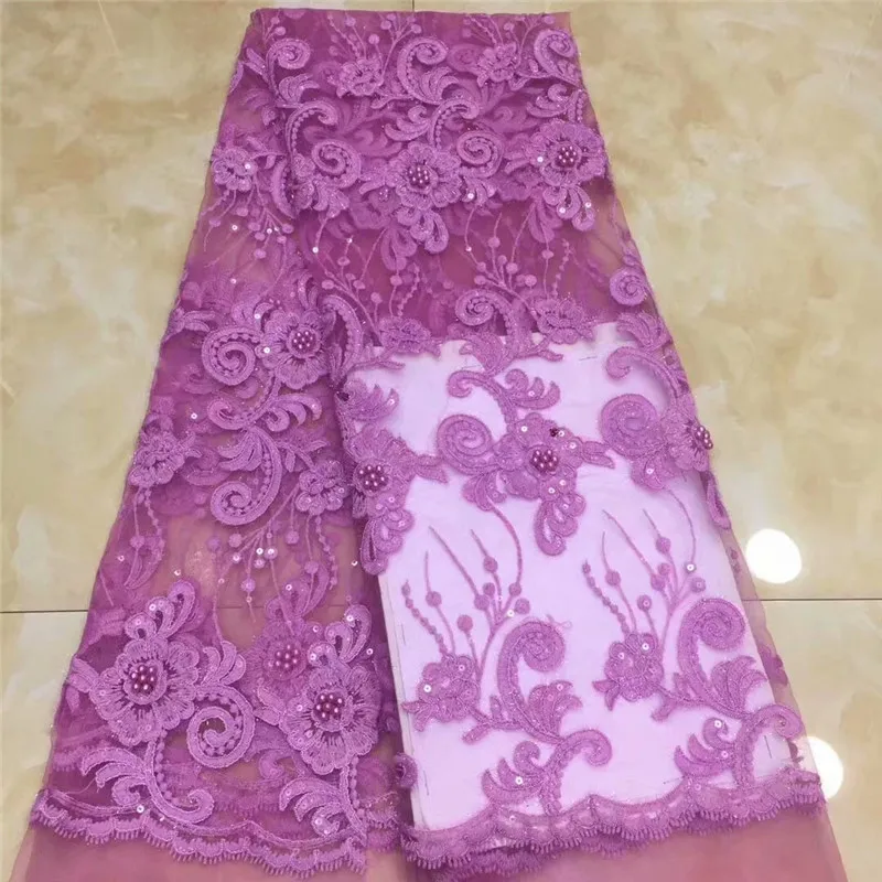 

Latest sequence African french net wedding lace fabrics high quality glitter embroidered tulle mesh organza sequins lace