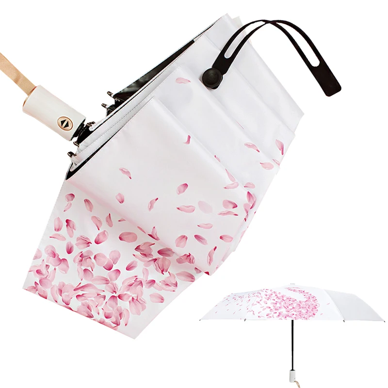 Роскошные цветочные автоматические зонты, анти-УФ, зонт от солнца, дождевик, женский складной зонт, женский зонт принцессы, рождественские подарки