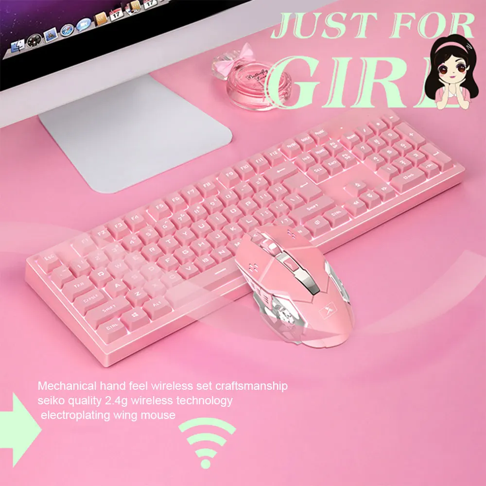 Rechargeable Wireless Keyboard Mouse Set Mechanical Hand Feeling Multimedia Combination Esports Gaming Keyboard Gaming Mouse