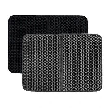 

Pet Cat Litter Mat Waterproof EVA Double Layer Cat Litter Trapping Pet Litter Cat Mat Clean Pad Products For Cats Accessories