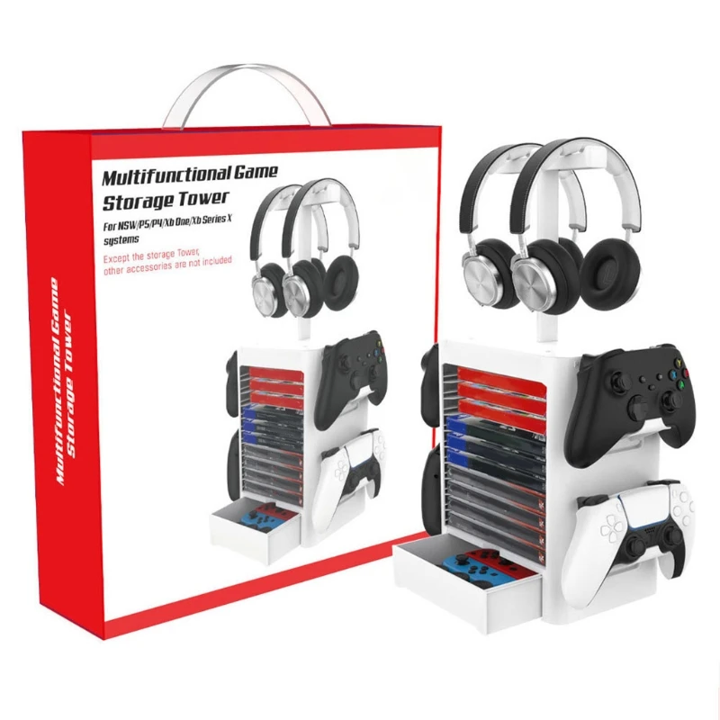 PS5 All-in-one Storage Bracket Xb0x Series X Game Disc Storage Box Bracket Storage Rack