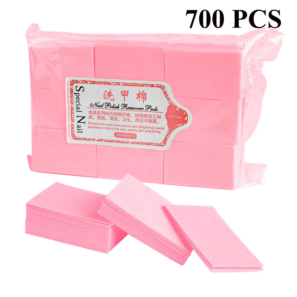 PINK 700 PCS 700 шт безворсовые салфетки, салфетки для снятия лака для ногтей, ватные диски, салфетки для ногтей, маникюрные, педикюрные гелевые инструменты - Цвет: PINK 700 PCS