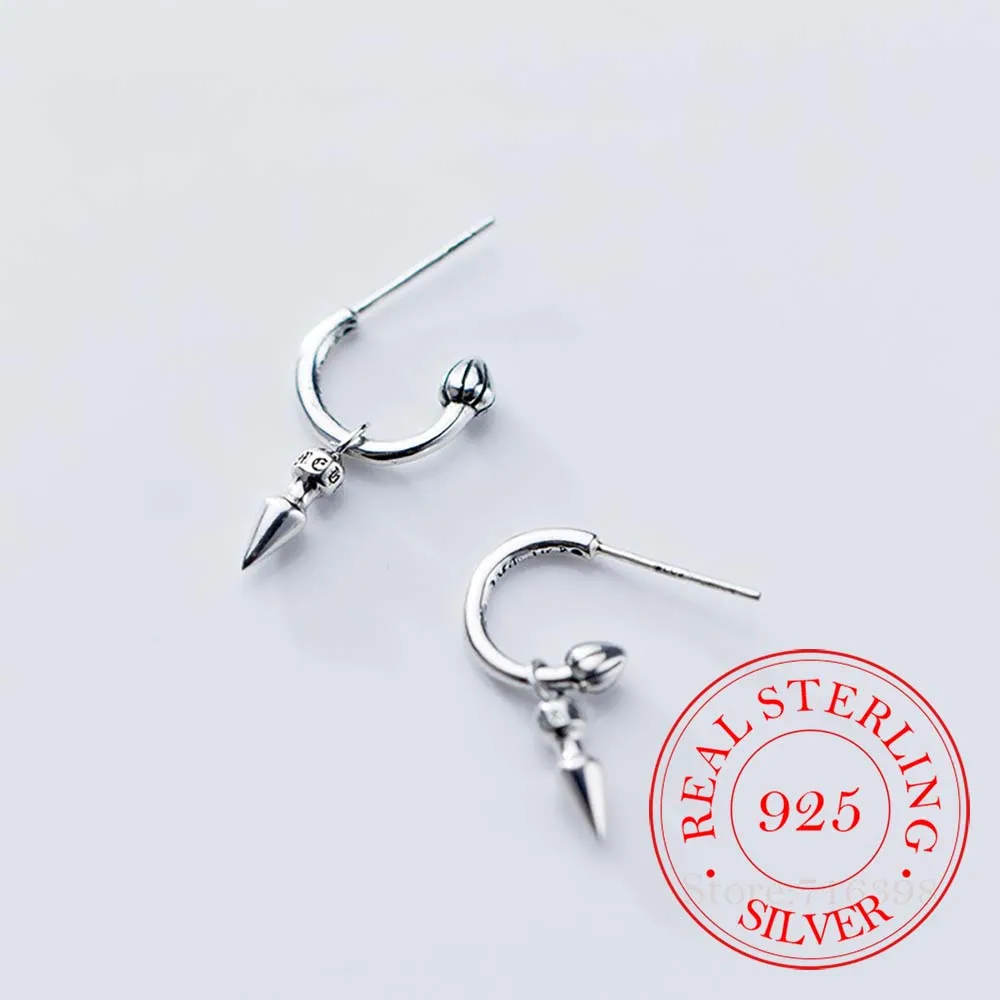 100% Orecchini A Bottone Geometrici In Argento Sterling 925 Per Le Donne Ragazze Regalo Per Feste Gioielli Da Sposa Pendientes Boucle D Oreille