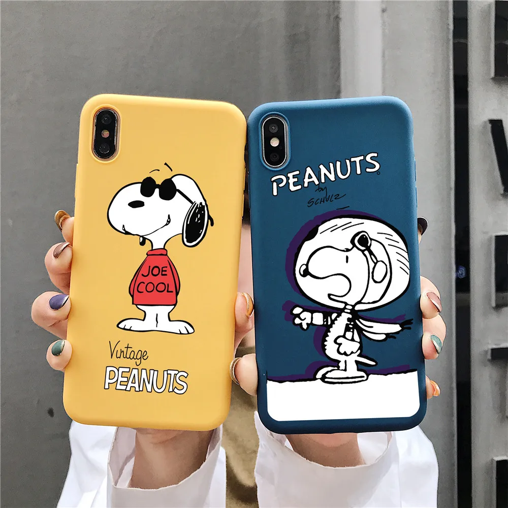 Чехол для телефона из ТПУ с рисунком "Peanuts Charlie коричневая собака Бигл", мягкий чехол с эффектом потертости для Apple iPhone 11 pro x xs max xr 7 8 6 s plus