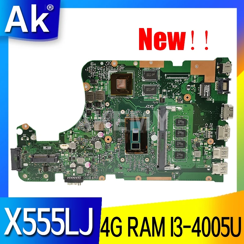 Akmey X555LJ Mainboard для For Asus X555LNB X555LN X555LD X555LB X555LF материнская плата ноутбука с 4 Гб