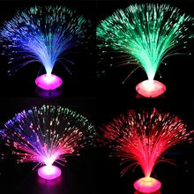 Светильник для рождественской елки, красивый, романтический, меняющий цвет, светодиодный, волоконно-оптический, Ночной светильник, для рождественской вечеринки, домашний декор, небольшой ночной Светильник