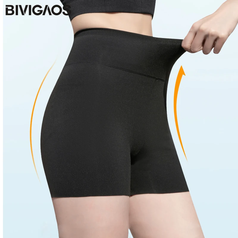 BIVIGAOS New Summer Thin Ice Silk Sharkskin Shorts Women's