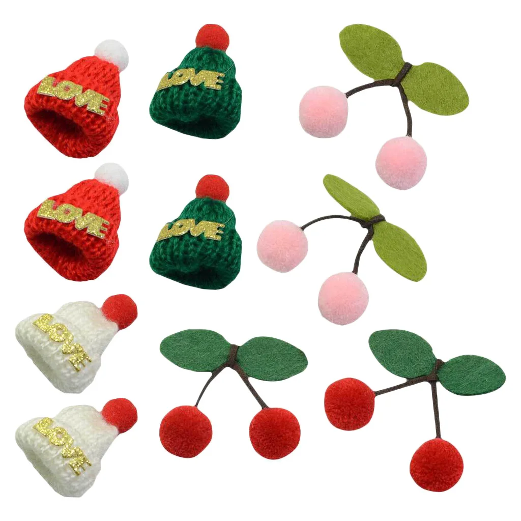 10pc Mixed Cherry Flatback Button Embellishment Scrapbooking DIY Phone Craft