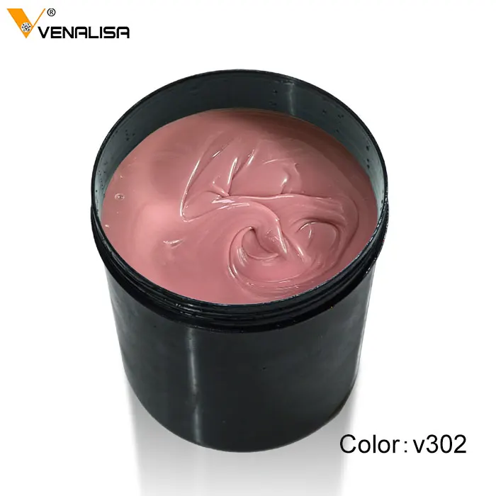 VENALISA UV LED Gel 1kg Bulk Builder Extension Jelly Gel Crystal Transparent 12 Camouflage Jelly Color Self Leveling Nail Gel 3