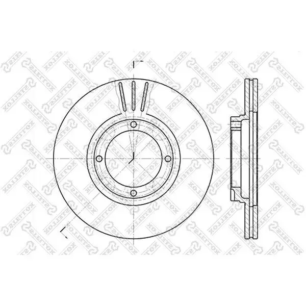 Диск тормозной передний Hyundai Accent 1.3-1.5 85 STELLOX 6020-3