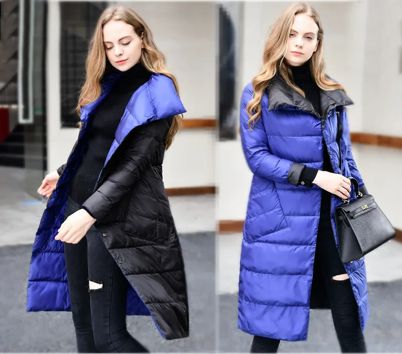 New White Over Sized Winter Coat Stand Collar OG0714