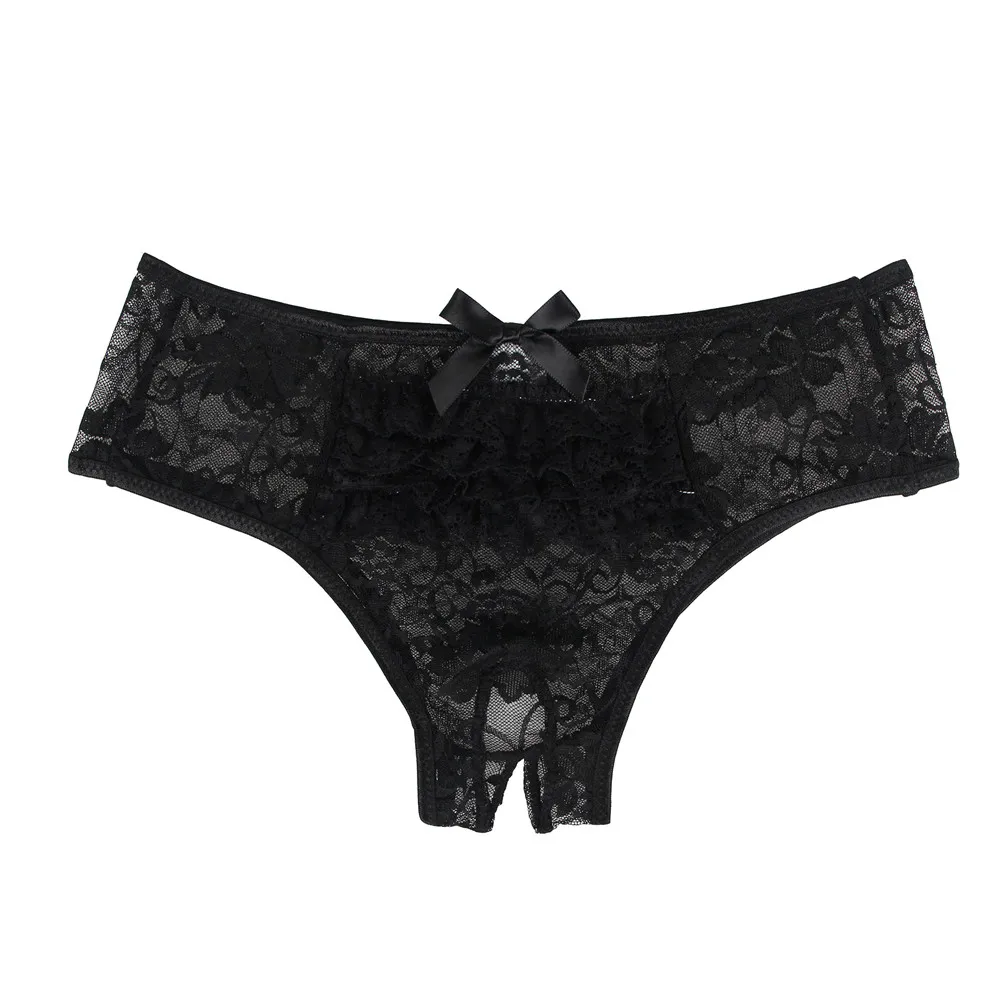 black panties Comeonlover сексуальные трусики размера плюс, кружевные трусики без выреза, 6XL, сексуальные женские трусики, нижнее белье, женские трусики PI5008 - Цвет: black panties