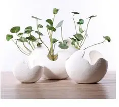 

NORDIC MODERN MINIMALIST HOME DECORATIONS WHITE EGGSHELL SIZE CERAMIC VASE LIVING ROOM TABLE CREATIVE FLOWER ARRANGEMENT