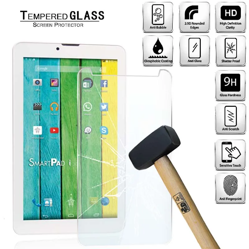 Cover Protettiva Per Schermo In Vetro Temperato Per Tablet Mediacom Smartpad I7 Pellicola Temperata Hd Anti-Rottura Dello Schermo