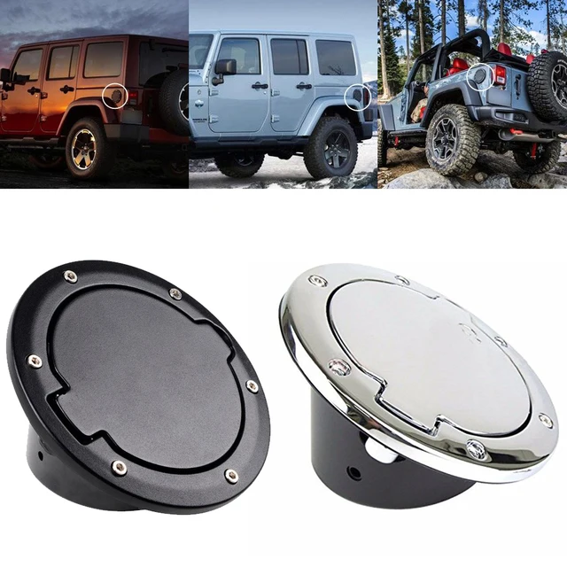 1PC Auto Fuel Filler Tür Abdeckung Gas Tank Cap Für 07-17 Jeep Wrangler JK  Rubicon Sahara Unbegrenzte auto Zubehör Ersatz - AliExpress