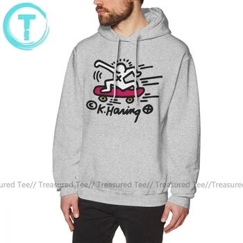 

Keith Haring Hoodie KEITH HARING SKATE POP ART Hoodies Male Long Pullover Hoodie Cotton Large Streetwear Autumn Blue Hoodies