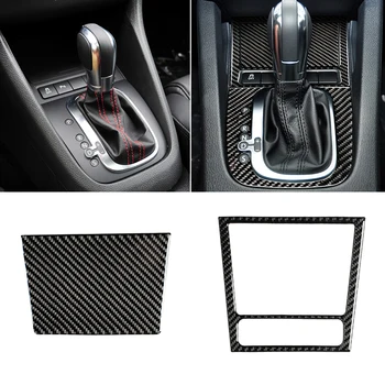 

For VW Golf 6 MK6 2010 2011 2012 2013 Car Carbon Fiber Interior Center Console Gear Shift Panel Ashtray Box Frame Cover Trim