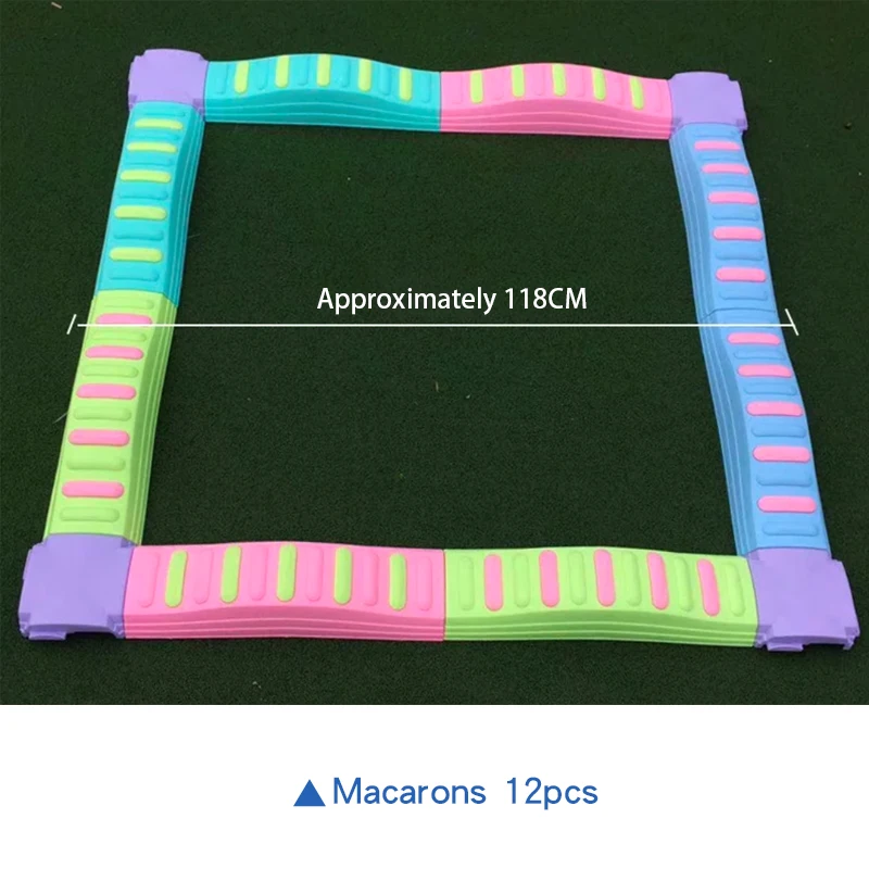Ruizhi балансировочное тактильное детское Сенсорное тренировочное оборудование детский сад однопланковый мост Детские уличные спортивные игрушки RZ1175 - Color: Macarons 12pcs