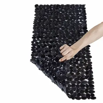 

Pebbles Shower Mat Cobblestone Bathtub Mat PVC Quick Drying Floor Mat With Non-Slip Suction Cups Bathroom Foot Pad