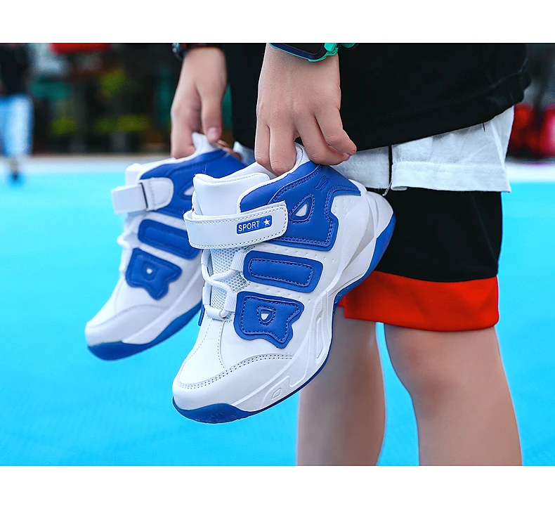 Новинка, Противоударная спортивная обувь для мальчиков, нескользящая Баскетбольная обувь Jordan, дышащая Баскетбольная обувь, размер 28-39