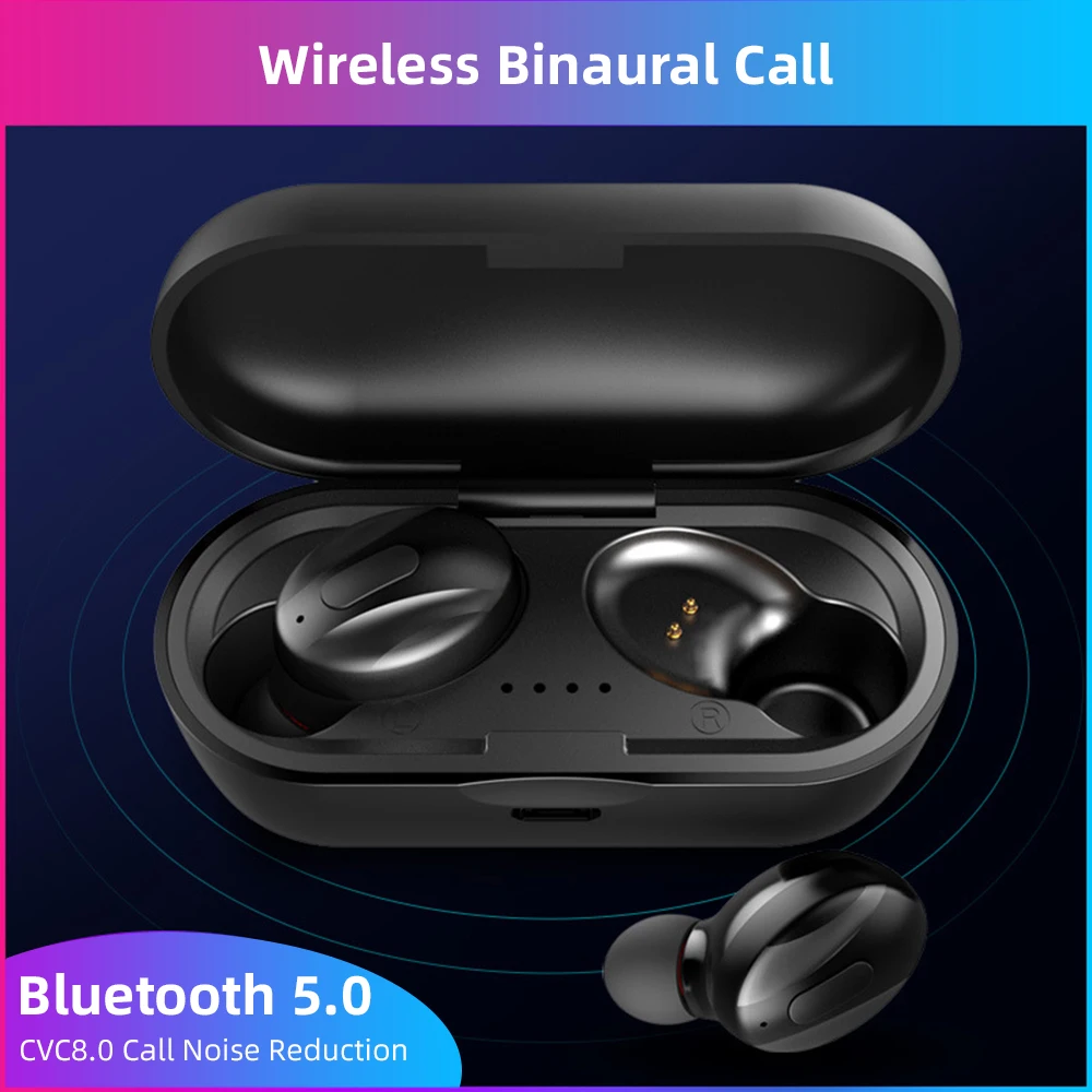 TWS Bluetooth Earphone V5 0 Earbuds HD Stereo Portable Headsfree Call Headsets For iPhone XS Samsung Charging Box In Ear Micro