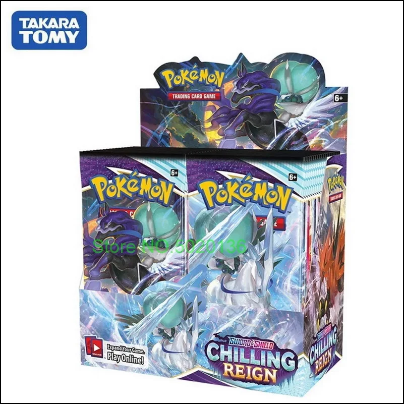 324pcs Carte Pokemon Sword And Shield Chilling Reign Cards Booster Box Collection Gift Pokmon For Children | Игрушки и хобби