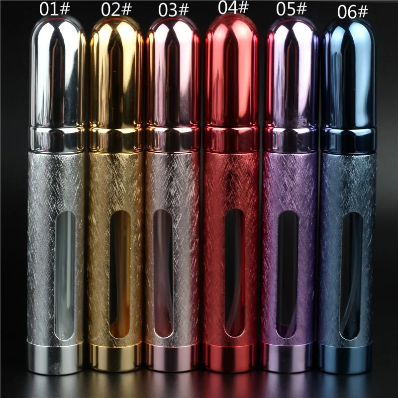 

12m oshioner 5ml refillable mini perfume spray bottle aluminum spray atomizer portable travel cosmetic container perfume bottle