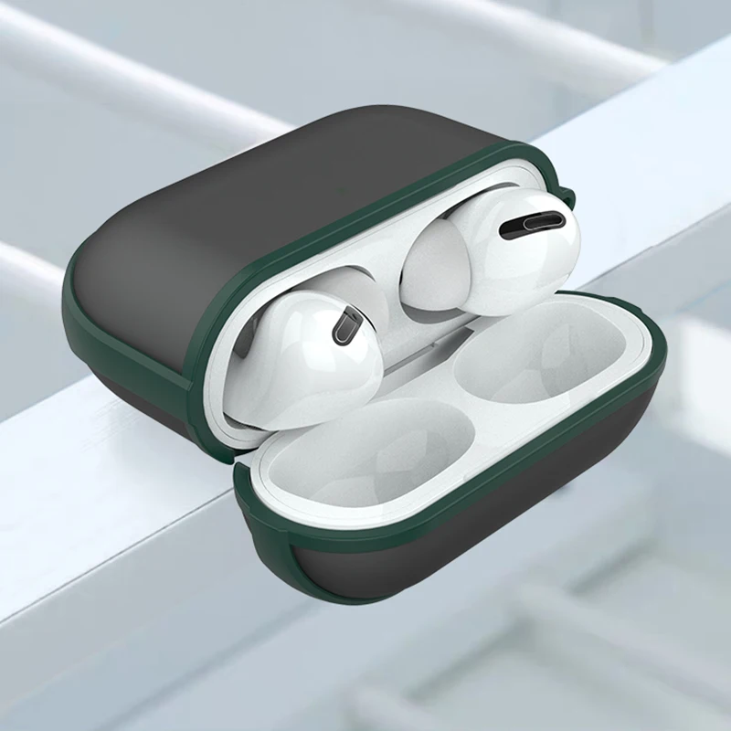 SUAIOCE для Apple AirPods Pro Чехол, беспроводной Bluetooth чехол для наушников, прозрачный чехол, защитный чехол для Airpod 3, защита от пыли - Цвет: Dark-green