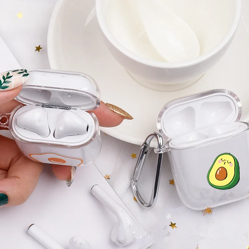 Чехол для Airpods чехол с изображением Летних Фруктов авокадо сердца беспроводные