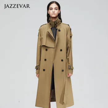 

Windbreaker Women 2020 Chia Zehua Autumn and Winter Korean-style Loose over-the-Knee Elegant Casual Popular Cotton Coats