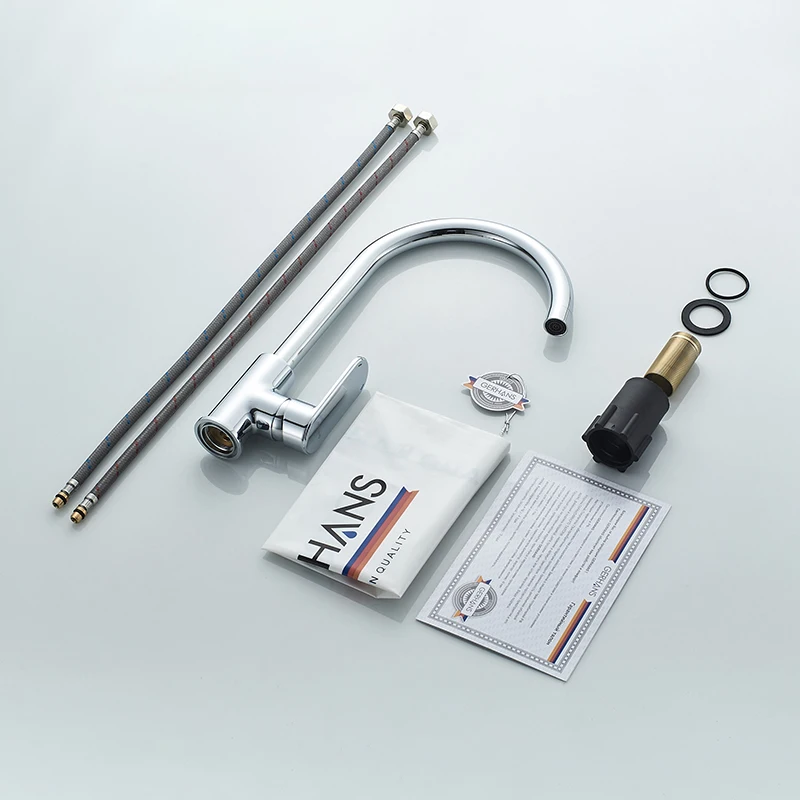 GERHANS Faucet K14022 K14022T Смеситель для кухни с поворотным изливом гайкой Цвет: Хром
