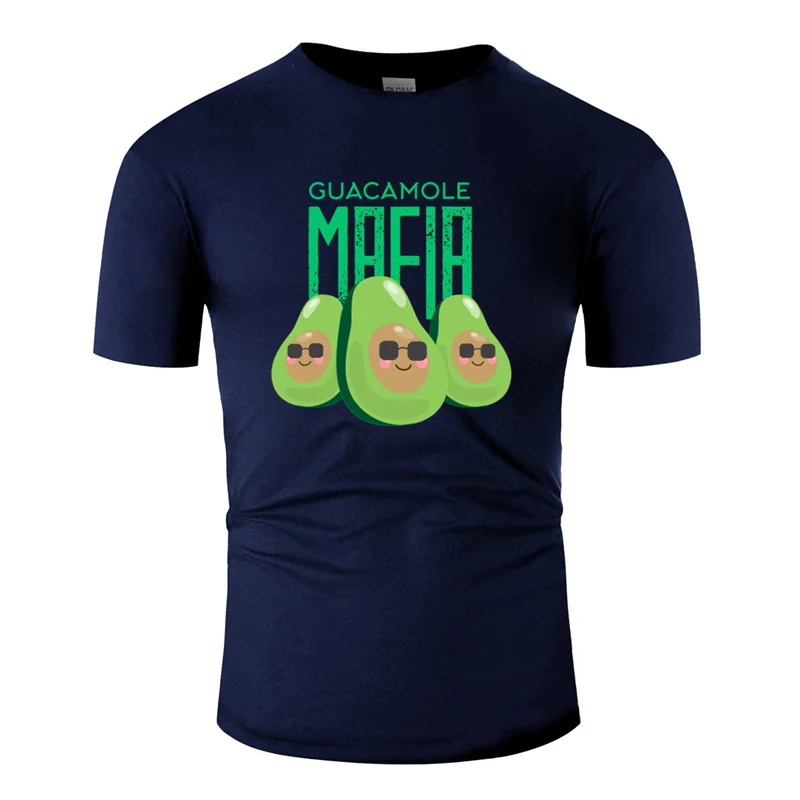 Men-Navy Blue Guacamole мафия авокадо dip spread мексиканский салат футболка для мужчин уникальная мужская футболка с круглым вырезом хлопок - Цвет: Men-Navy Blue