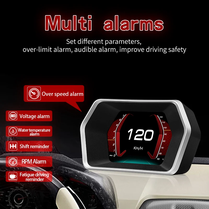   ÷ P17 ֽ  ý OBD + GPS Ʈ ڵ HUD     ˶    µ RPM