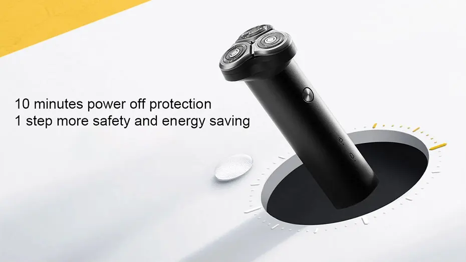 Original Xiaomi Mijia Electric Shaver S300 Black 3D Floating Veneer Double Cutter Head IPX7 Waterproof Type-C Charging