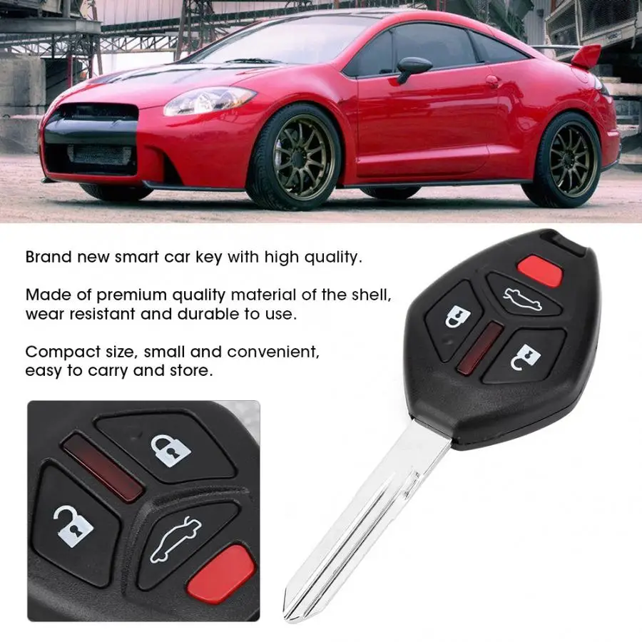 4 кнопки обратный ключ дистанционного управления брелок подходит для Mitsubishi Galant Eclipse 2006 2007 OUCG8D-620M-A