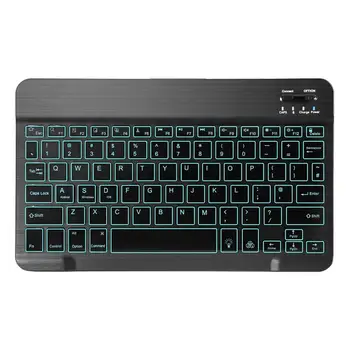 

10 Inch Mini Bluetooth Keyboard Wireless Keyboard With Backlight Breathing for ios Windows Android Tablet ipad Phone Universal