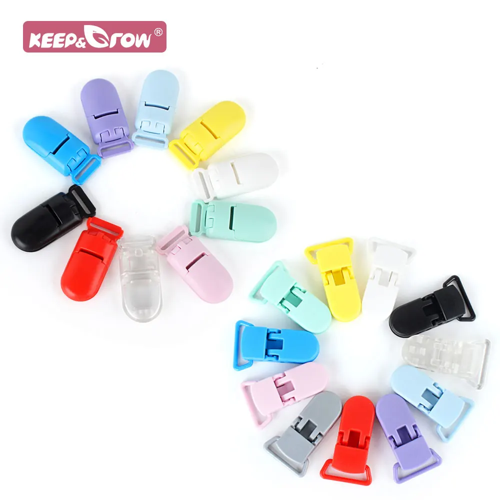 

10pcs Baby Pacifier Clips Solid Plastic DIY Teether Necklace Chain Infant Soother Pacifier Nipples Holder for Jewelry Clip Tool