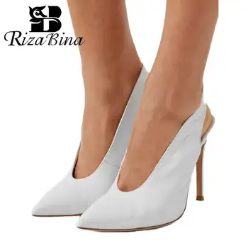 

RIZABINA Plus Size 35-45 Women Pumps Brand New Fashion Designer Pointed Toe Sexy High Heels Shoes Women Wedding Party Footwear