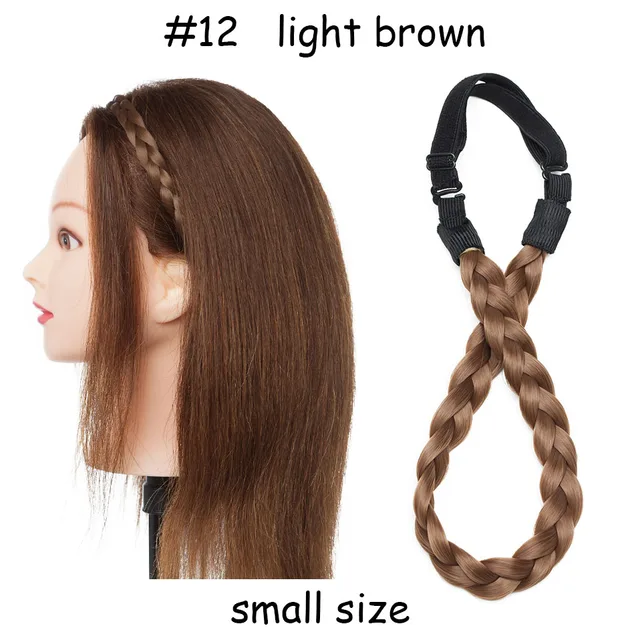 BENEHAIR Synthetic Braided Headbands Fake Hair Plaited Hair Band Braiding Hair Accessories Hair Extension Hairpiece For Women S-12
