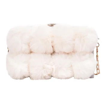 

Ins Women Winter Bag Plush Patchwork Chain Bag Shoulder Bags Crossbody Bag Messenger Bag Designer Bags Purse bolso mujer