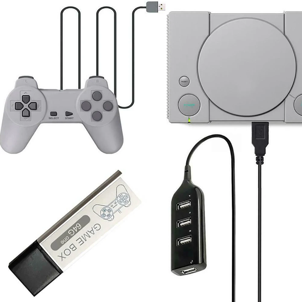 Plug 5000 игры с концентратором с открытым исходным кодом симулятор портативный домашний прочный аксессуары двойная игра усилитель детей для PS1 мини